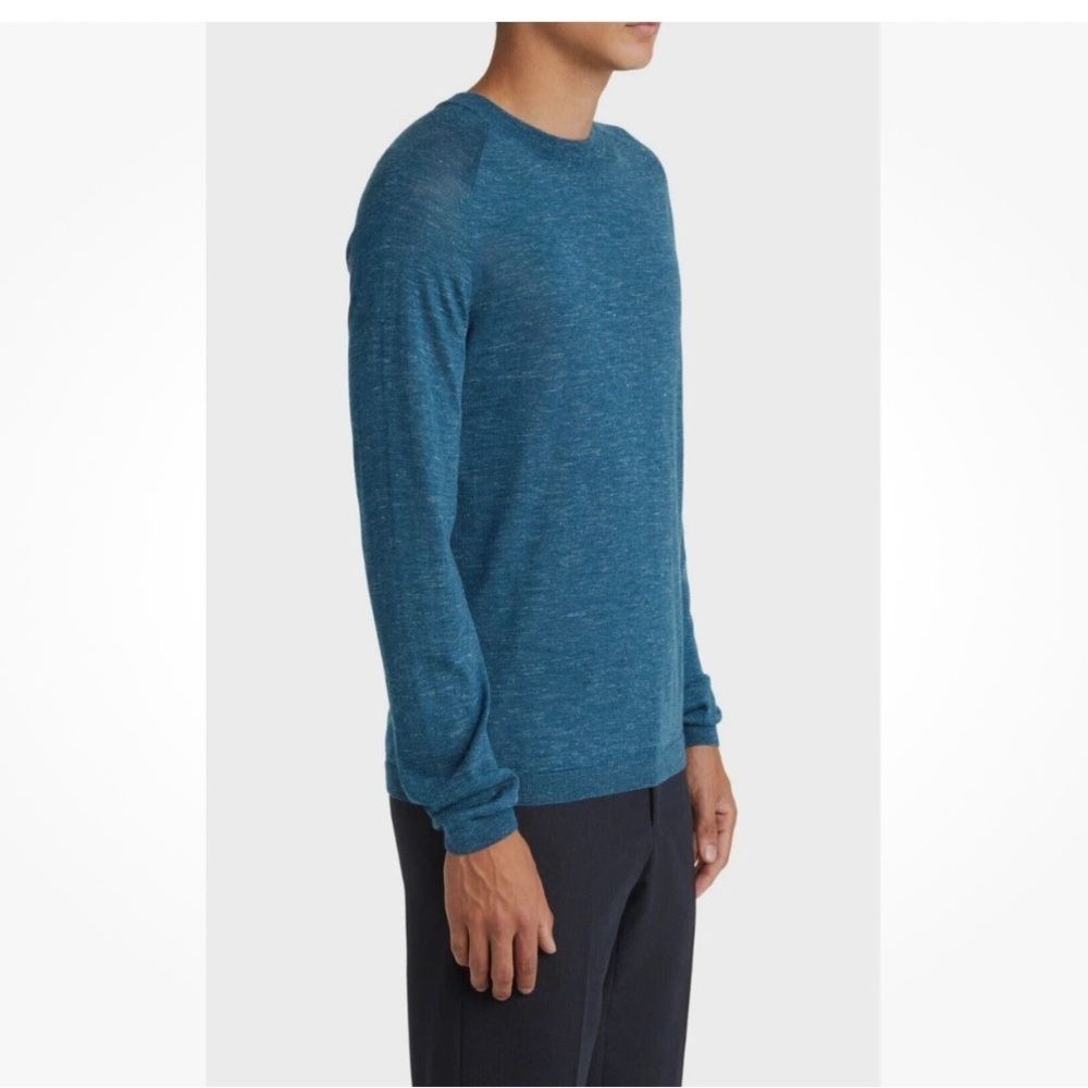 Classic Blue Crewneck Sweater for Men - Picture 2 of 8